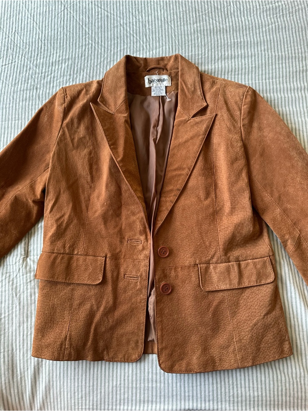 bagatelle Burnt Orange Suede Blazer Jacket Genuine!!